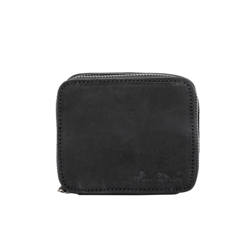 Montana West Genuine Leather Pill Box Travel Organizer/ Zippered Case